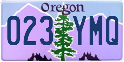 OR license plate 023YMQ