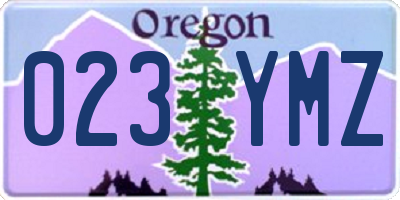 OR license plate 023YMZ
