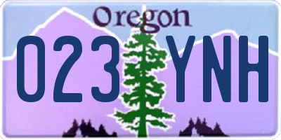 OR license plate 023YNH