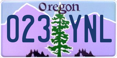 OR license plate 023YNL