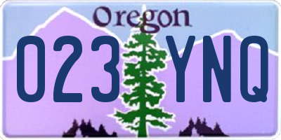 OR license plate 023YNQ