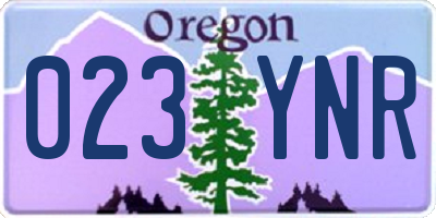 OR license plate 023YNR