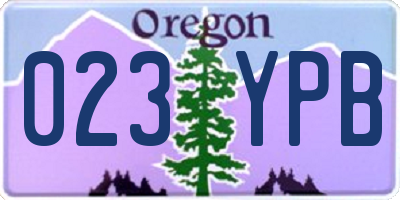 OR license plate 023YPB