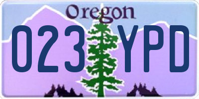 OR license plate 023YPD