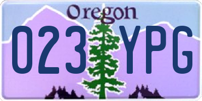 OR license plate 023YPG