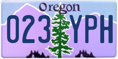 OR license plate 023YPH