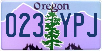OR license plate 023YPJ