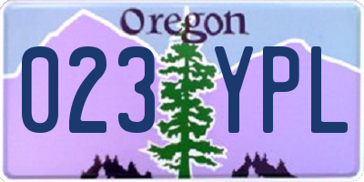 OR license plate 023YPL