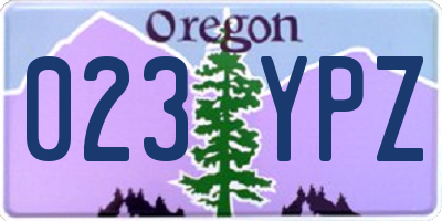 OR license plate 023YPZ