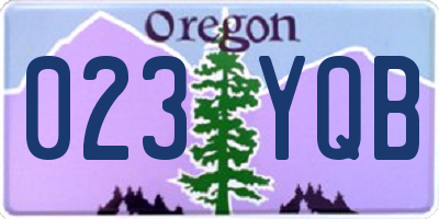 OR license plate 023YQB