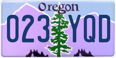 OR license plate 023YQD