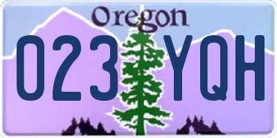 OR license plate 023YQH