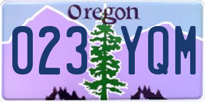 OR license plate 023YQM