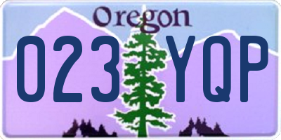 OR license plate 023YQP