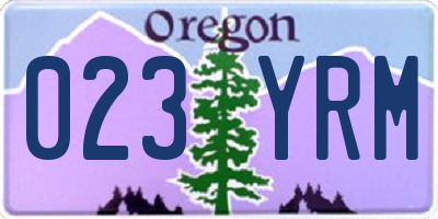 OR license plate 023YRM