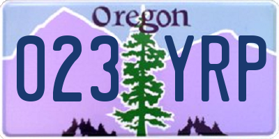OR license plate 023YRP
