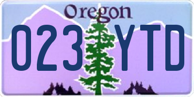 OR license plate 023YTD