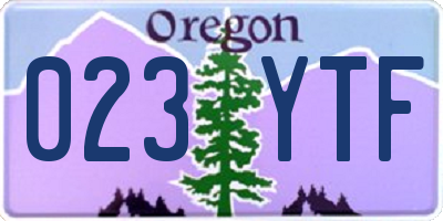 OR license plate 023YTF