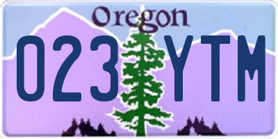 OR license plate 023YTM