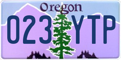 OR license plate 023YTP