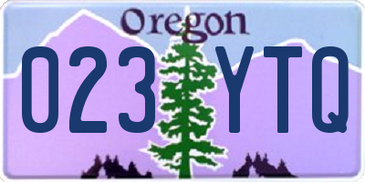 OR license plate 023YTQ