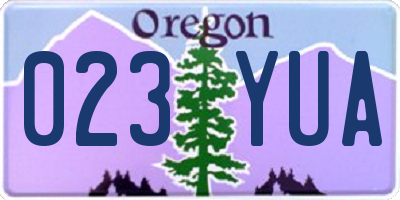 OR license plate 023YUA