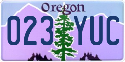 OR license plate 023YUC