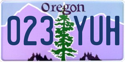 OR license plate 023YUH