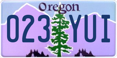 OR license plate 023YUI