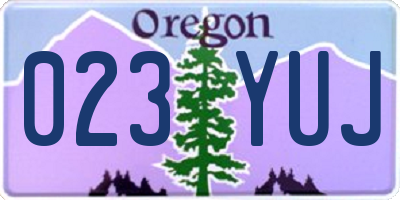 OR license plate 023YUJ