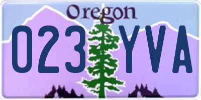 OR license plate 023YVA