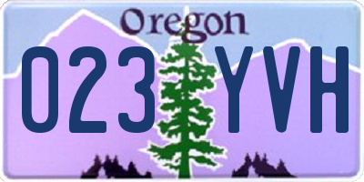 OR license plate 023YVH