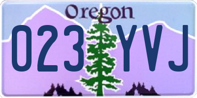OR license plate 023YVJ