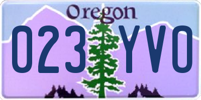 OR license plate 023YVO