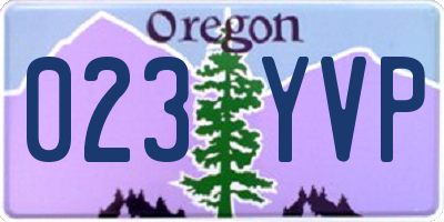 OR license plate 023YVP
