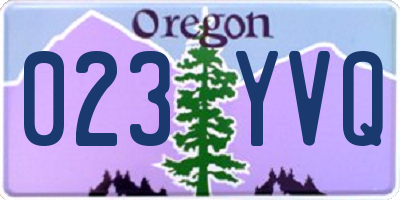 OR license plate 023YVQ