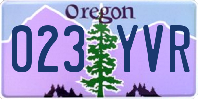 OR license plate 023YVR