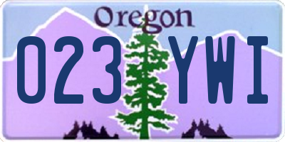 OR license plate 023YWI