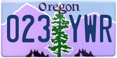OR license plate 023YWR
