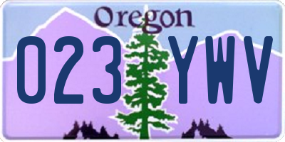 OR license plate 023YWV