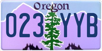 OR license plate 023YYB