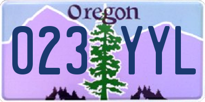 OR license plate 023YYL