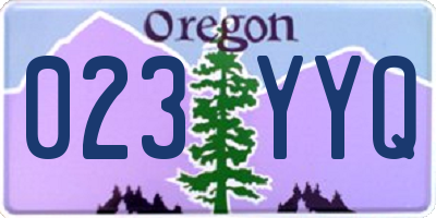 OR license plate 023YYQ