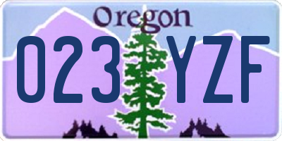 OR license plate 023YZF