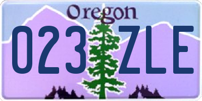 OR license plate 023ZLE