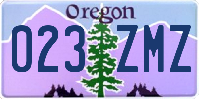 OR license plate 023ZMZ