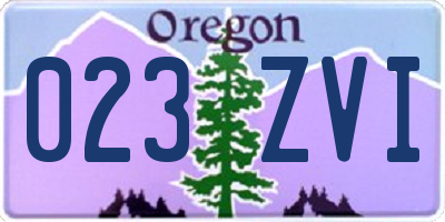 OR license plate 023ZVI