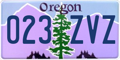 OR license plate 023ZVZ