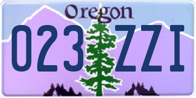 OR license plate 023ZZI