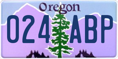 OR license plate 024ABP
